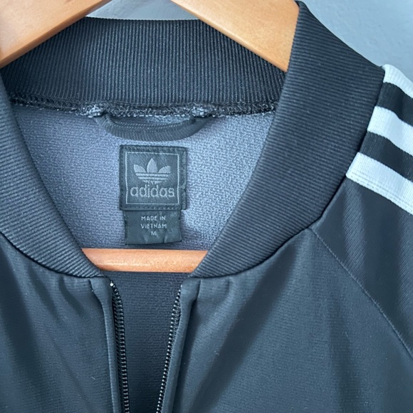 Adidas Classic Zip Up Jacket Black Medium - Picture 5 of 8